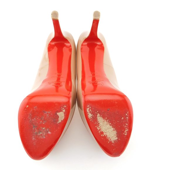 CHRISTIAN LOUBOUTIN Nude Platform Heel Pumps 38.5 - Picture 7 of 8